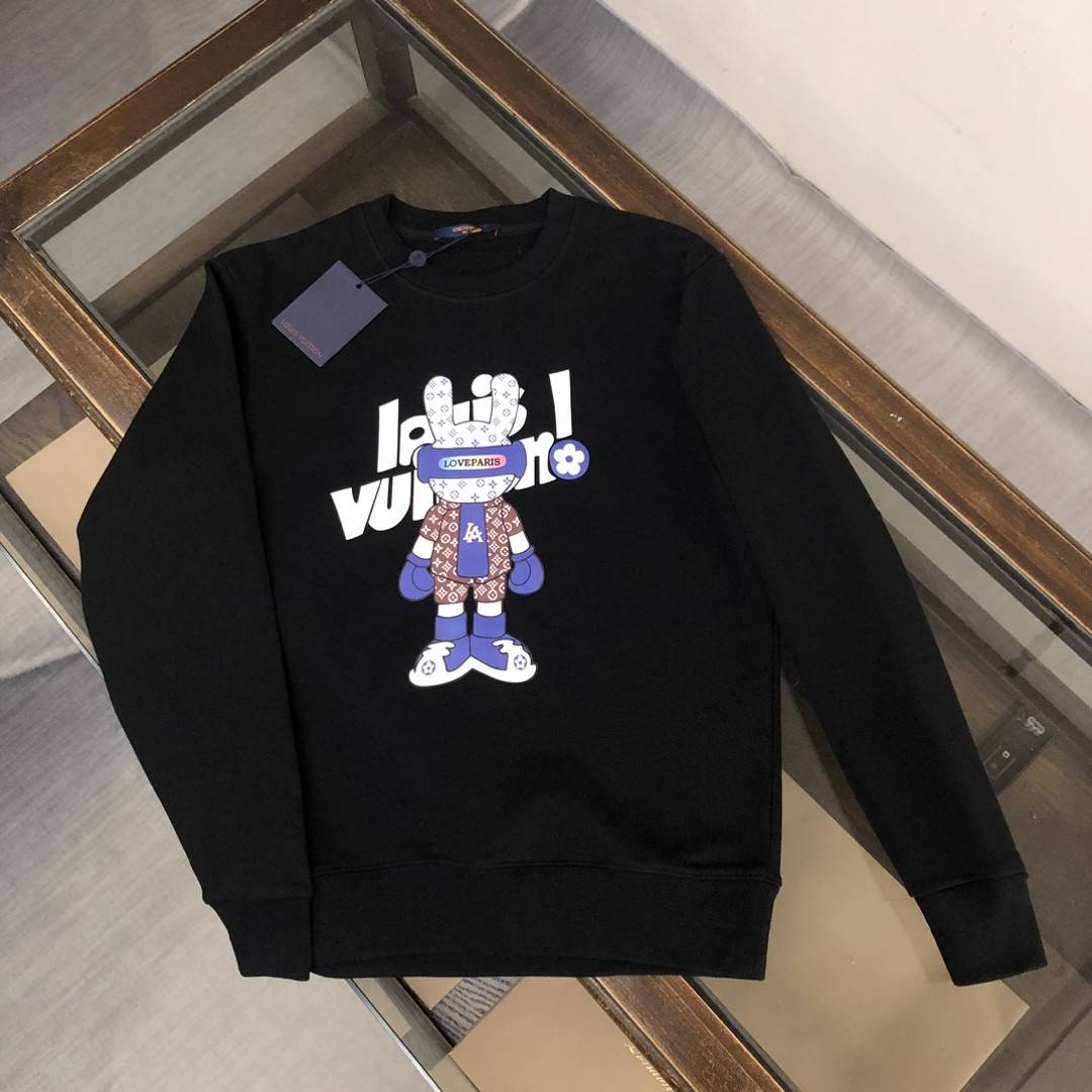 Louis Vuitton 2023 new autumn and winter couples style round neck sweatshirt