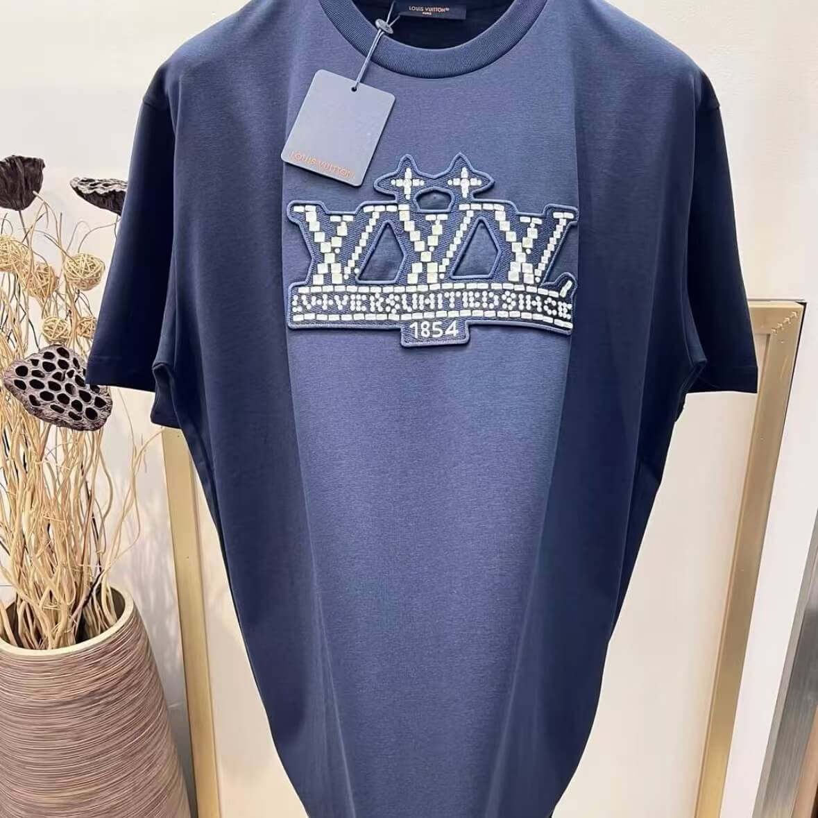 Casual 3D Diamond-Embroidered T-Shirt